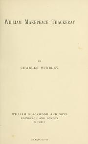 Cover of: William Makepeace Thackeray.
