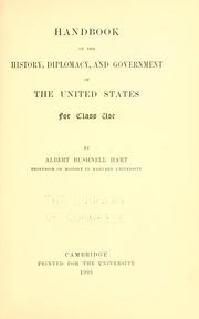 Cover of: Handbook of the history, diplomacy, and government of the United States