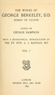Cover of: works of George Berkeley, D.D., bishop of Cloyne