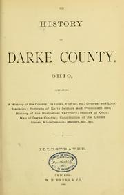 Cover of: The history of Darke County, Ohio, containing a history of the county by 