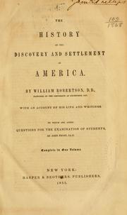 Cover of: history of the discovery and settlement of America.