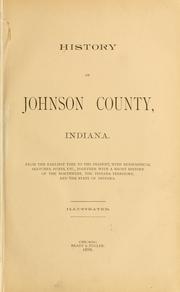 Cover of: History of Johnson County, Indiana