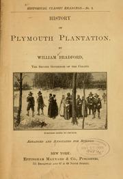 Cover of: History of Plymouth plantation. by William Bradford