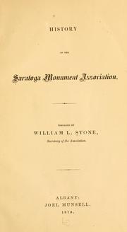 Cover of: History of the Saratoga monument association.