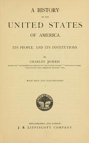 Cover of: history of the United States of America, its people, and its institutions