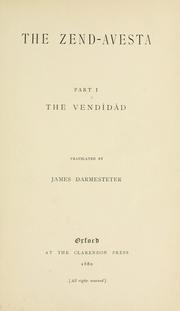 Cover of: The Zend-Avesta.