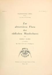 Cover of: Zur alttertiären flora der südlichen Mandschurei