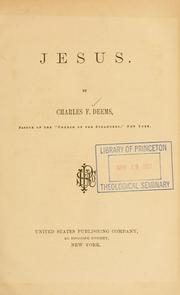 Cover of: Jesus by Charles F. Deems