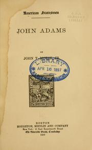 John Adams by John Torrey Morse