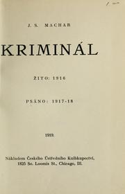 Cover of: Kriminál: ito : 1916, psáno : 1917-1918