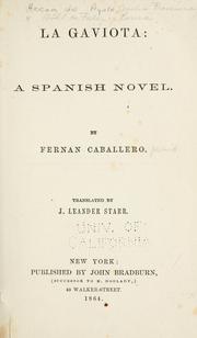 Cover of: La gaviota: a Spanish novel.