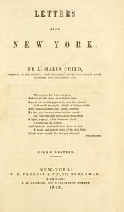 Cover of: Letters from New York. by l. maria child