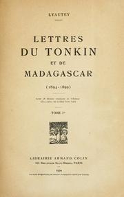Cover of: Lettres du Tonkin et de Madagascar (1894-1899)