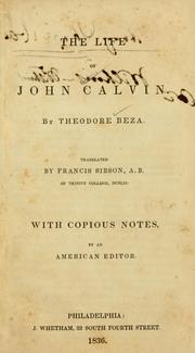 Cover of: life of John Calvin