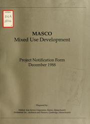 Cover of: Masco mixed use development project notification form.