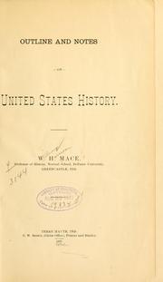Cover of: Outline and notes on United States history.