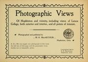 Cover of: Photographic views of Hopkinton and vicinity by Milton Howard MacArthur