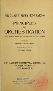 Cover of: Principles of orchestration: with musical examples drawn from his own works