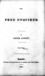 Cover of: The free enquirer