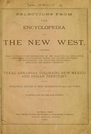 Cover of: Selections from The encyclopedia of the new West ... | Speer, William S.