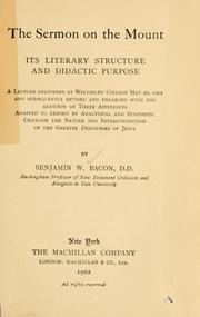 Cover of: The Sermon on the mount by Benjamin Wisner Bacon