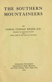 The southern mountaineers by Wilson, Samuel Tyndale