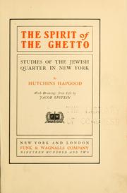 Cover of: The spirit of the Ghetto by Hutchins Hapgood