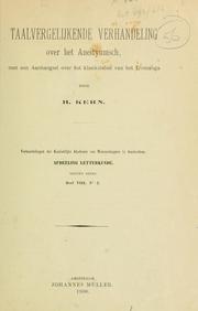 Cover of: Taalvergelijkende verhandeling over het aneityumsch, met een aanhangsel over het klankstelsel van het eromanga by Hendrik Kern