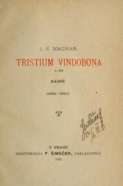 Cover of: Tristium Vindobona, I-XX: básn, 1889-1892.