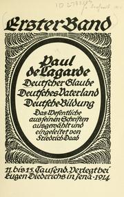 Cover of: Deutscher glaube.