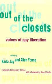 Out of the closets : voices of gay liberation
