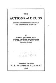 Cover of: The actions of drugs