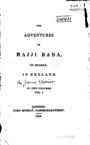 Cover of: The adventures of Hajji Baba, of Ispahan, in England ...