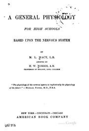 Cover of: A general physiology for high schools by M. L. Macy