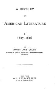Cover of: history of American literature during the colonial times ...