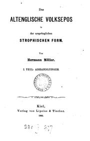Das altenglische volksepos in der ursprünglichen strophischen form by Hermann Möller