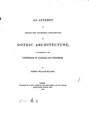 Cover of: An attempt to define the geometric proportions of Gothic architecture