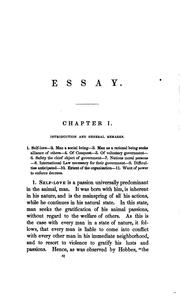 Cover of: An essay on a congress of nations
