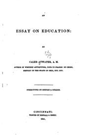 Cover of: An essay on education
