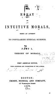 Cover of: Theory of morals.