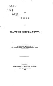 Cover of: essay on native depravity.