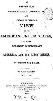 Cover of: An historical, geographical, commercial, and philosophical view of the American United States by William Winterbotham