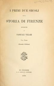 Cover of: primi due secoli della storia di Firenze: ricerche.