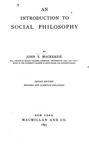 Cover of: introduction to social philosophy