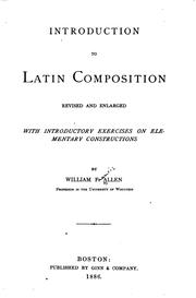 Cover of: Introduction to Latin composition
