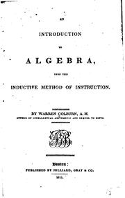 Cover of: introduction to algebra: upon the inductive method of instruction.