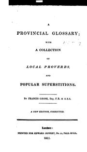 A provincial glossary by Francis Grose