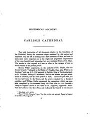 Cover of: Architectural illustrations, history and description of Carlisle cathedral