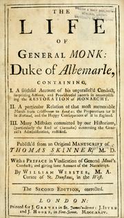 Cover of: The life of General Monk: Duke of Albemarle-- by Thomas Skinner