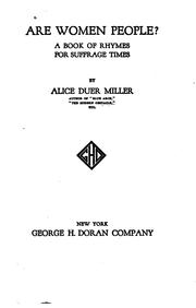 Cover of: Are women people? by Alice Duer Miller